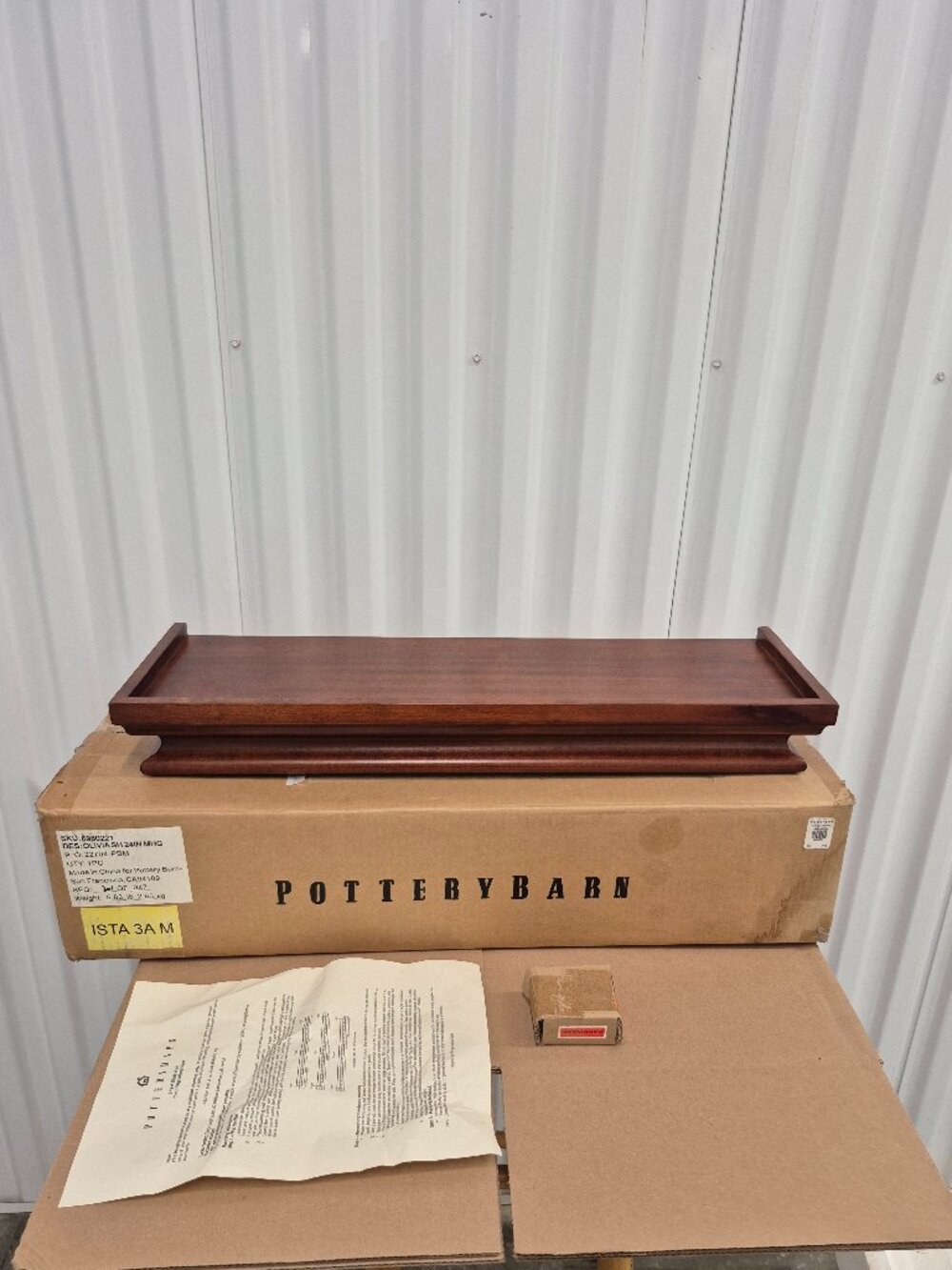Pottery Barn Olivia Floating Wood Mantel 2FT Shelf